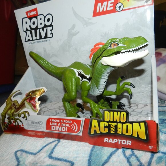 Robo Alive 🦖🦕 Dino Action Electronic Pet Raptor ZURU 🆕⌚📦🏃💨🚚 - Picture 2 of 16